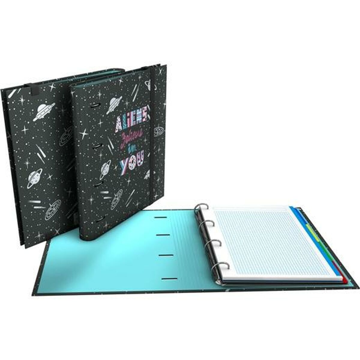 Ringpärm Grafoplas Carpebook Aliens Svart A4 (2 antal) - 4