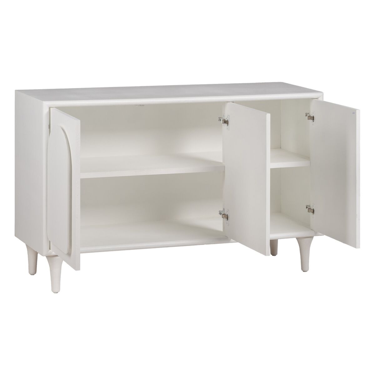Skänk BERET Vit Granträ Trä MDF 120 x 40 x 81 cm - 3