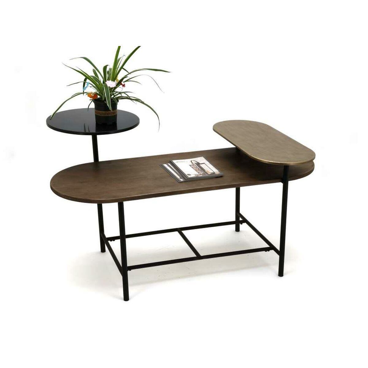 Soffbord DKD Home Decor 116 x 76 x 64 cm Metall Aluminium Trä MDF