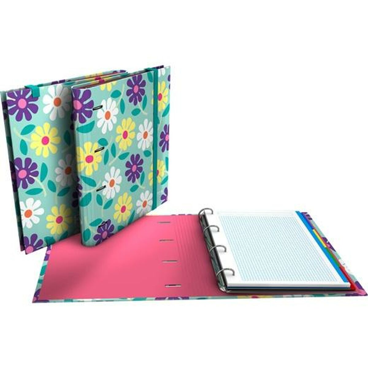 Ringpärm Grafoplas Carpebook Flowers Grön A4 (2 antal) - 2