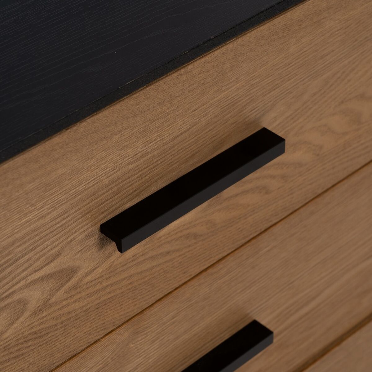 Skänk ORLEANS Svart Naturell Järn Trä MDF 164 x 40 x 75 cm - 8