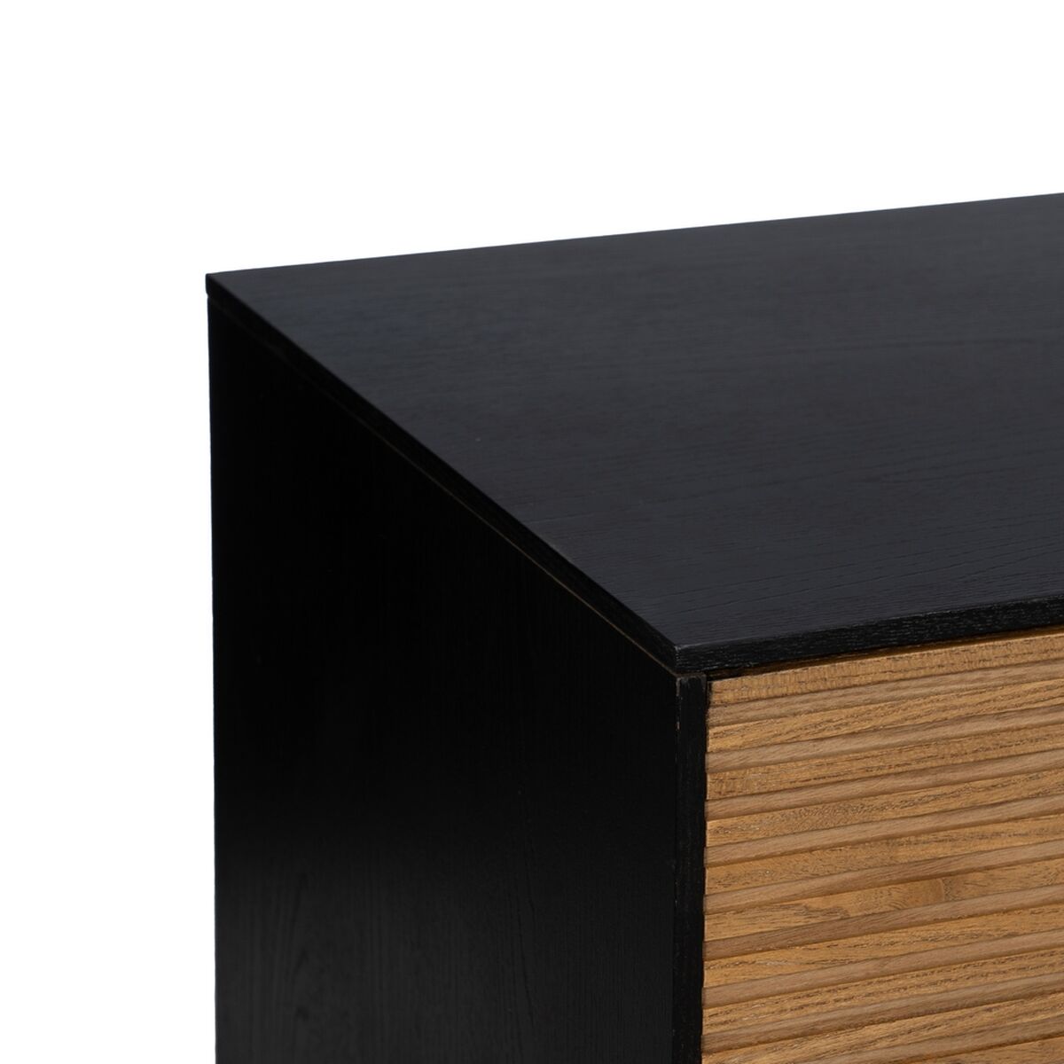 Skänk ORLEANS Svart Naturell Järn Trä MDF 164 x 40 x 75 cm - 4