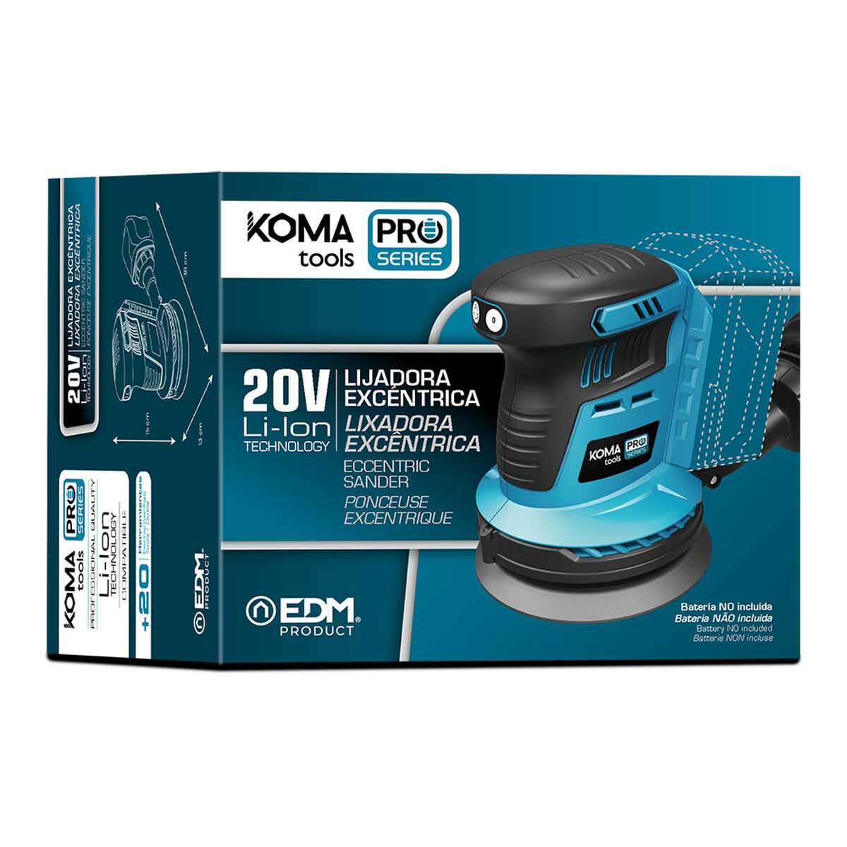 Excenterslip med slumpmässig bana Koma Tools Brushless Ø 125 mm 20 V - 8