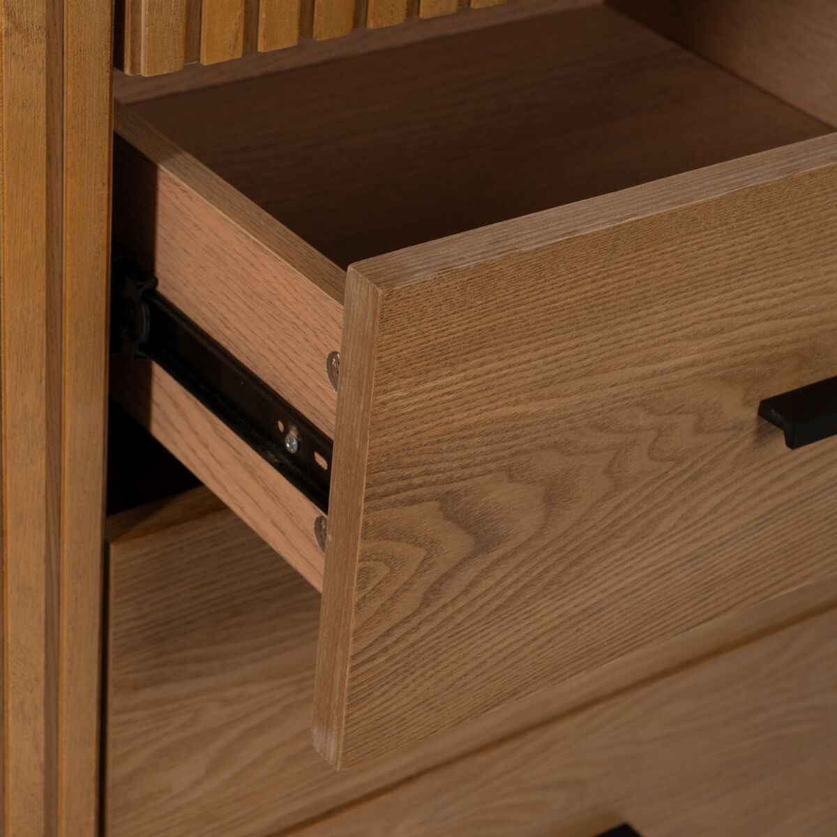 Skänk ORLEANS Svart Naturell Järn Trä MDF 104 x 53 x 203 cm - 8