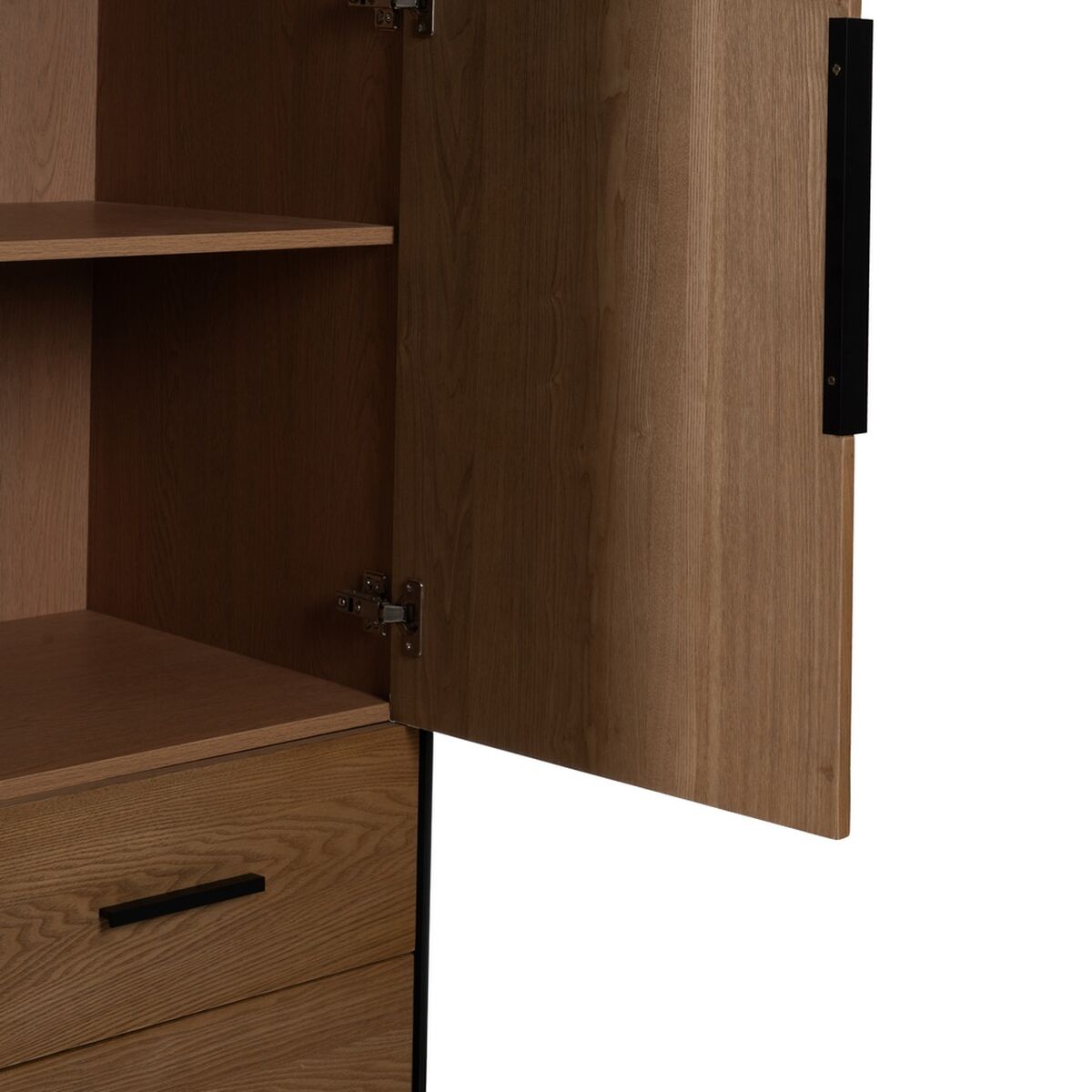 Skänk ORLEANS Svart Naturell Järn Trä MDF 104 x 53 x 203 cm - 6