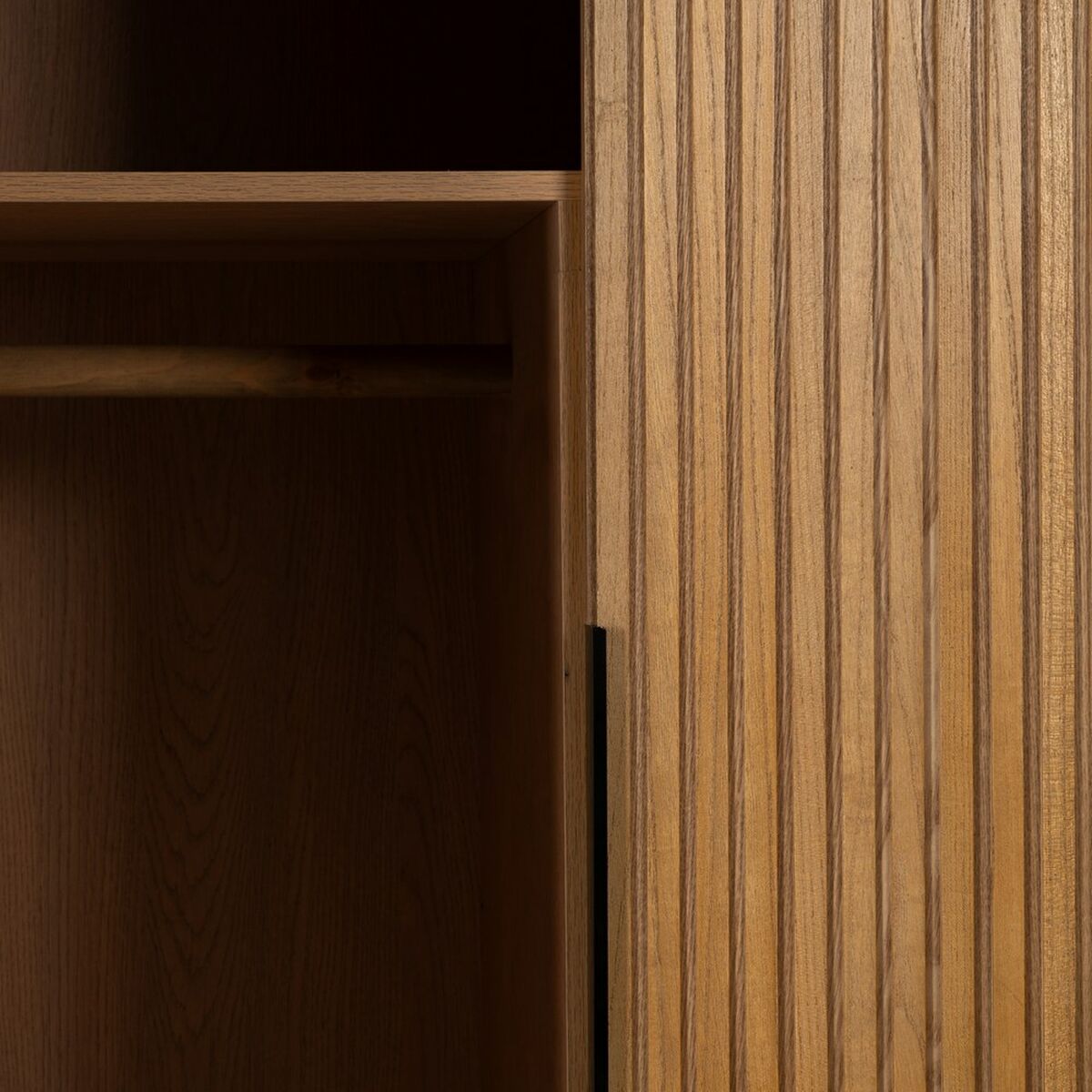 Skänk ORLEANS Svart Naturell Järn Trä MDF 104 x 53 x 203 cm - 7