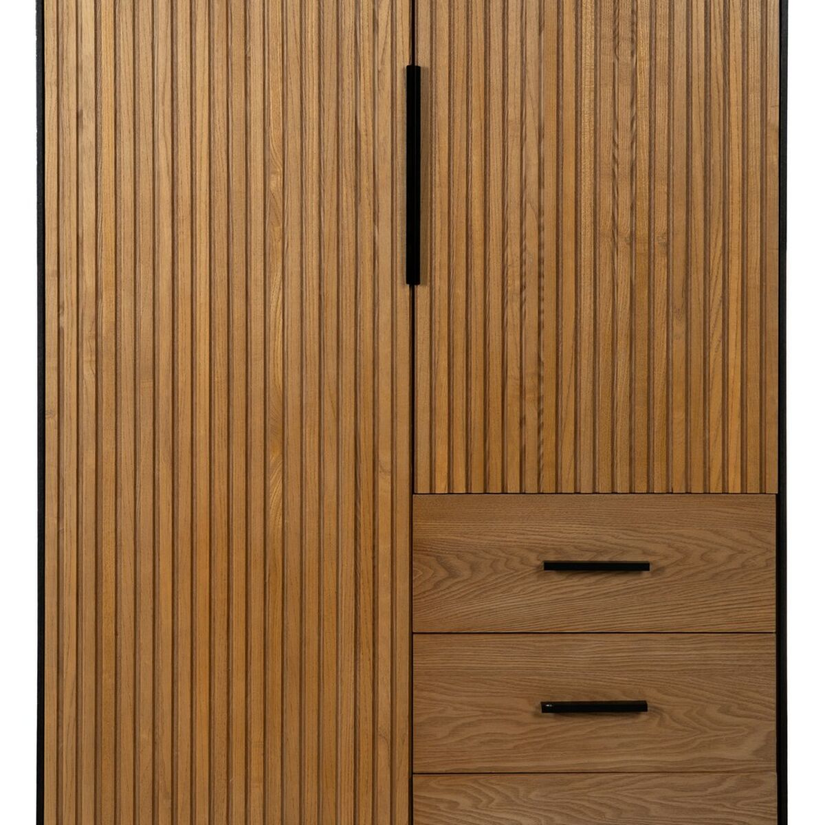 Skänk ORLEANS Svart Naturell Järn Trä MDF 104 x 53 x 203 cm - 4