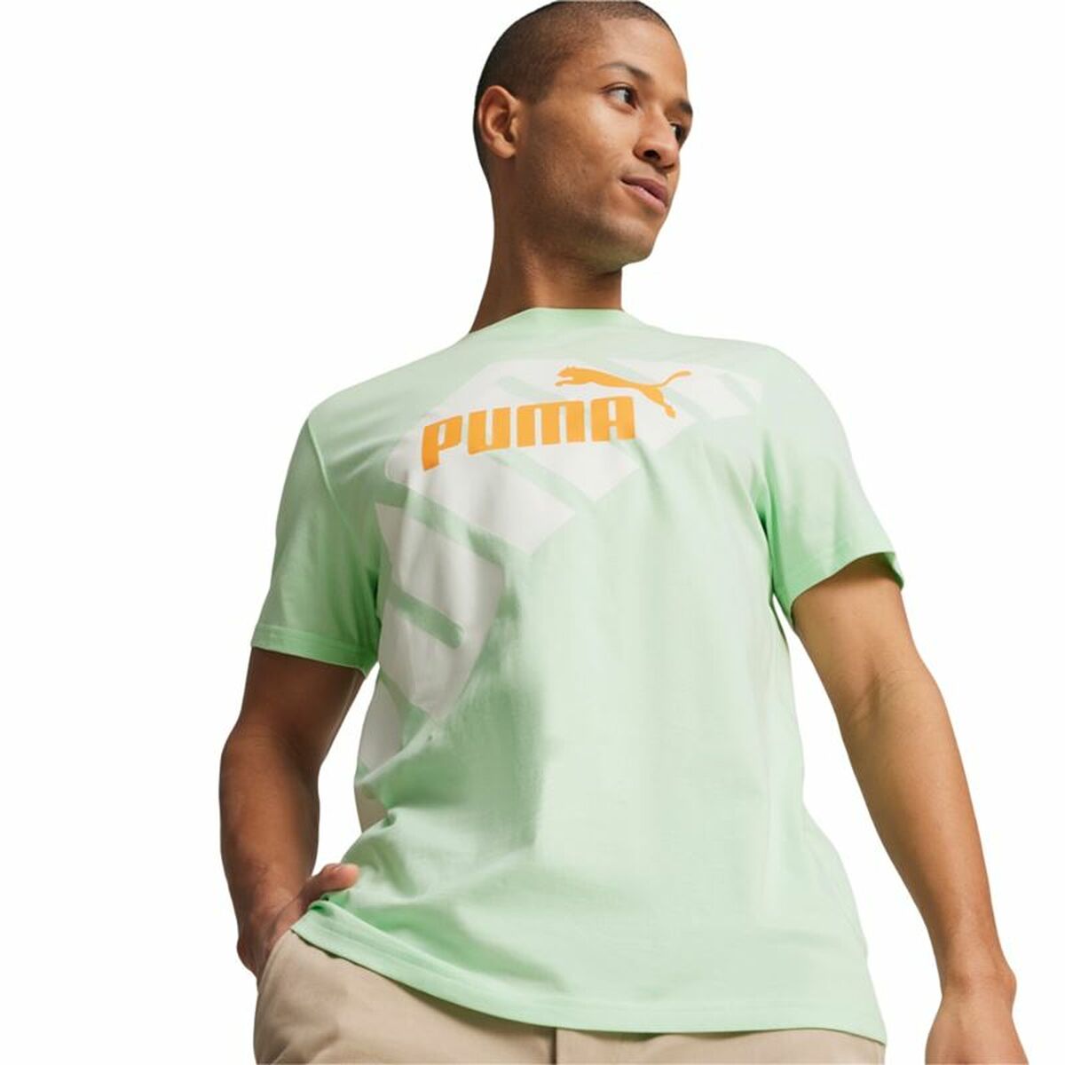 T-shirt med kortärm Herr Puma POWER Graphic  Turkos - 3