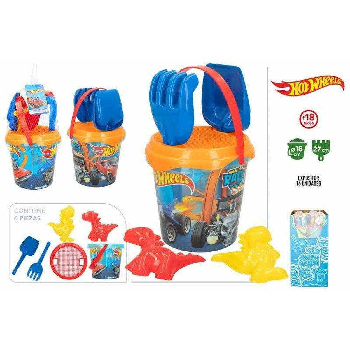 Strandleksaker set Hot Wheels Ø 18 cm - 3