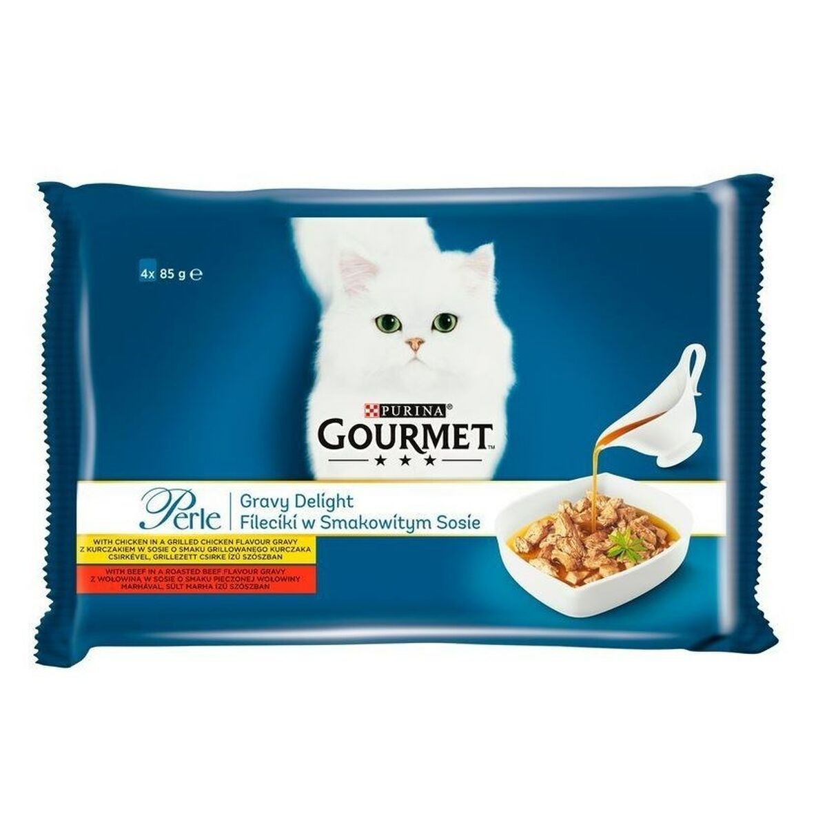 Kattmat Purina GRMT Perle Kyckling Kalvkött 4 x 85 g