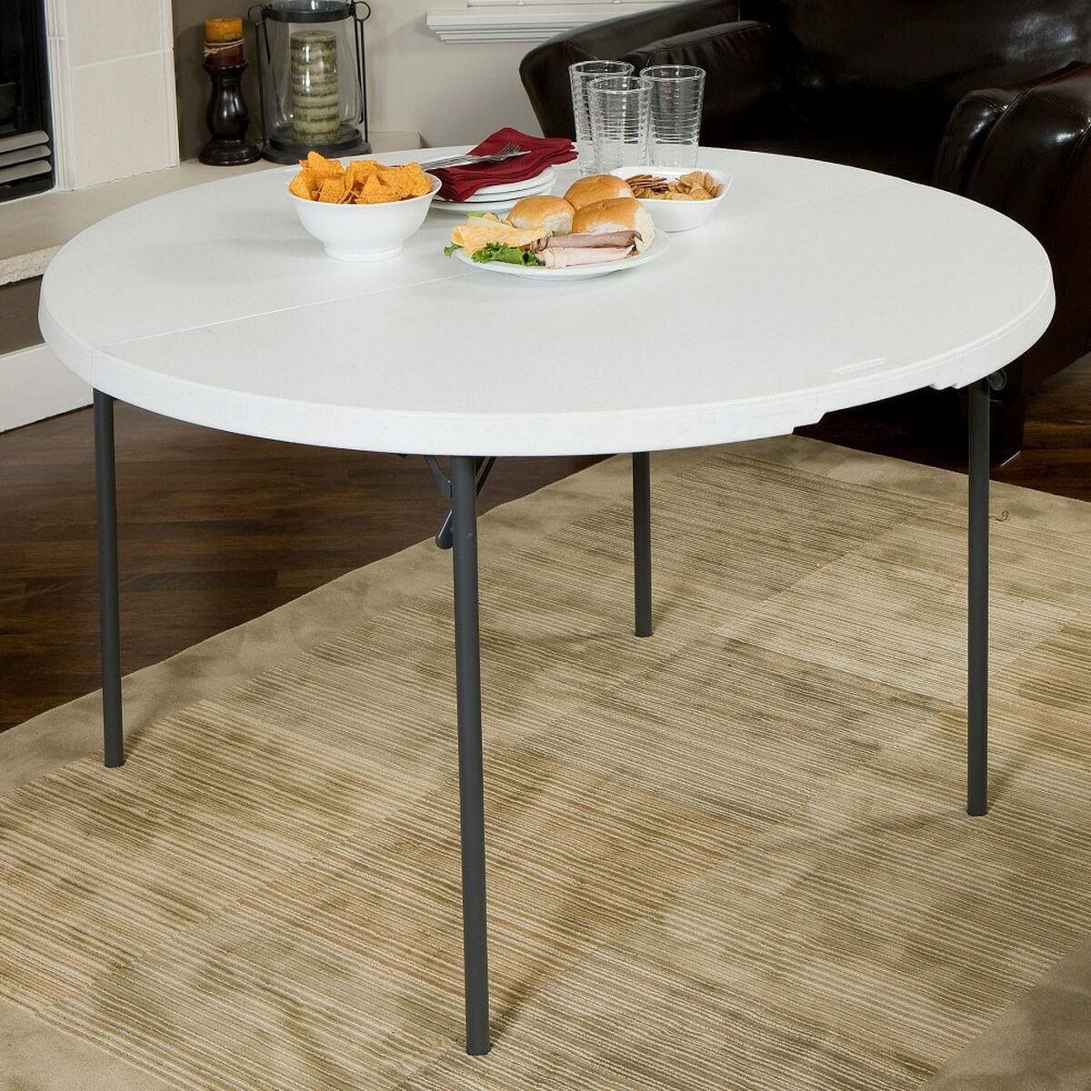 Fällbord Lifetime Vit 122 x 73,5 x 122 cm Stål Plast - 11