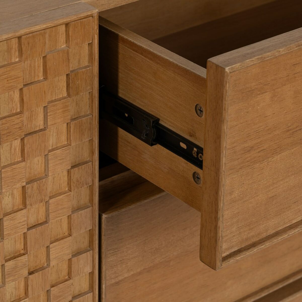 Skänk MARIGNI Svart Naturell Järn Trä MDF 160 x 42,5 x 79 cm - 6