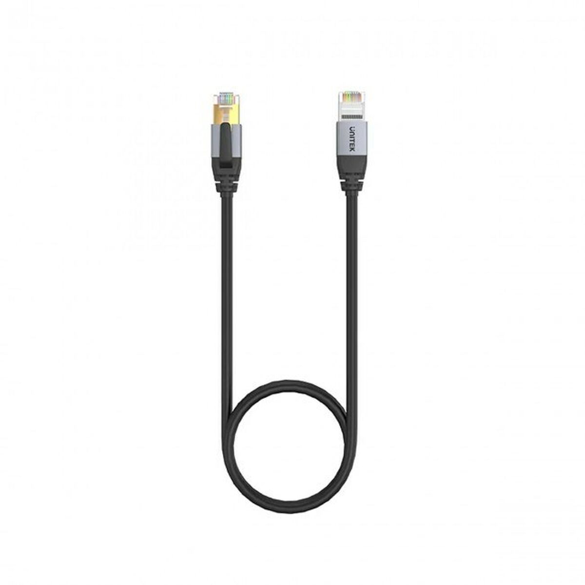 Nätkabel S/FTP Styv Kategori 8 Unitek C18149AGY03-1M Svart 1 m