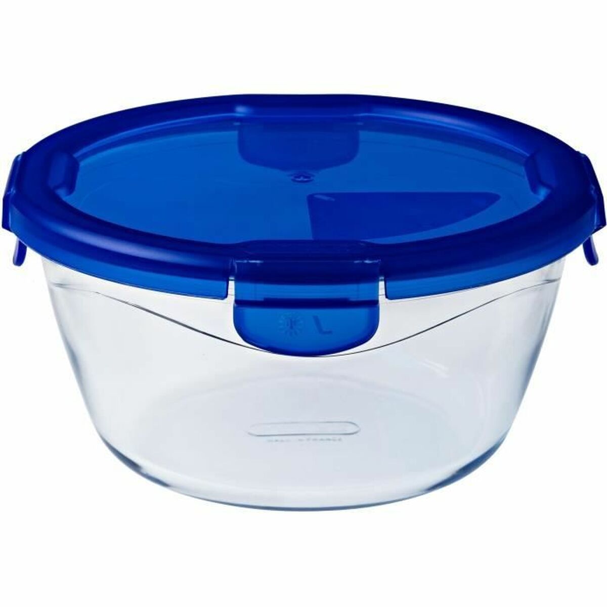 Behållare för matkonservering Pyrex Blå Transparent Rund 1,6 L (6 Delar)