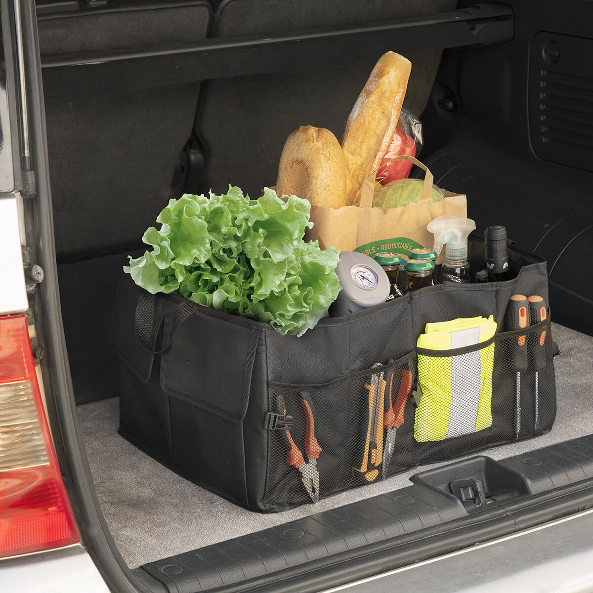 Vikbar förvaring för bilbaklucka Carry InnovaGoods - 13
