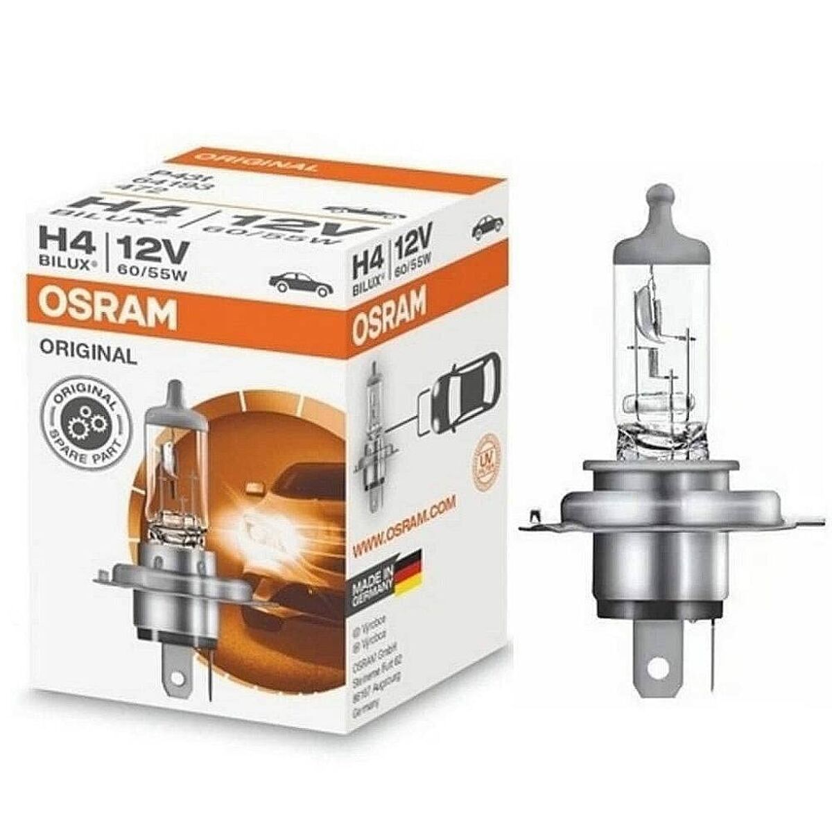 Glödlampa för bil Osram OS64193CLC H4 12 V 60/55 W 3200 K - 4