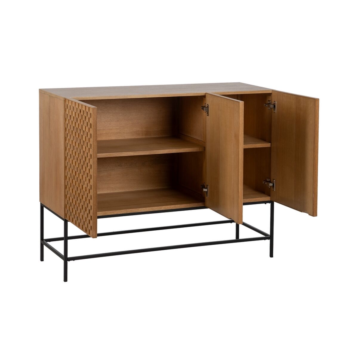 Skänk MARIGNI Svart Naturell Järn Trä MDF 121,5 x 42,5 x 93,5 cm - 3