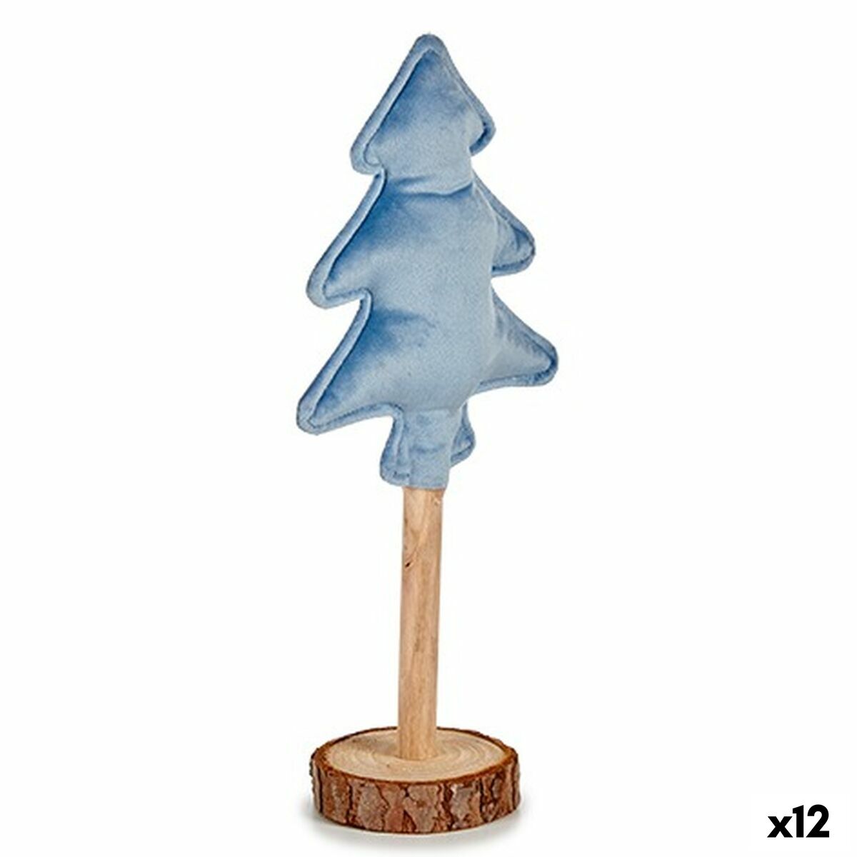 Julgran Krist+ Blå Polyester Trä 9,5 x 32 x 13 cm (12 antal)