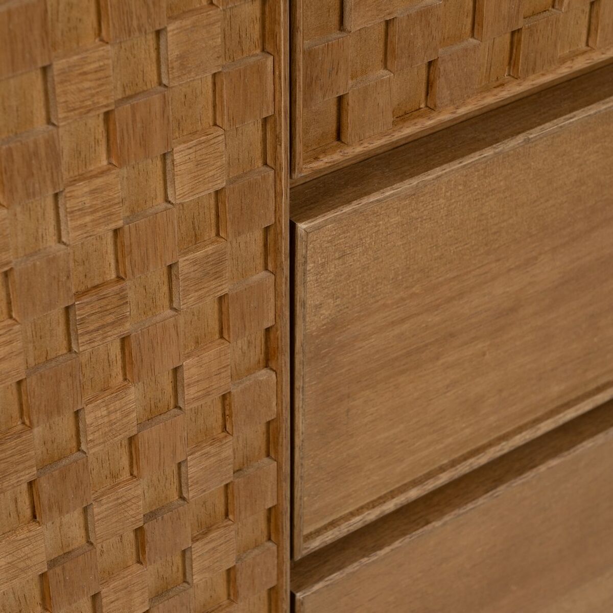 Skänk MARIGNI Svart Naturell Järn Trä MDF 98,5 x 55 x 199,5 cm - 8
