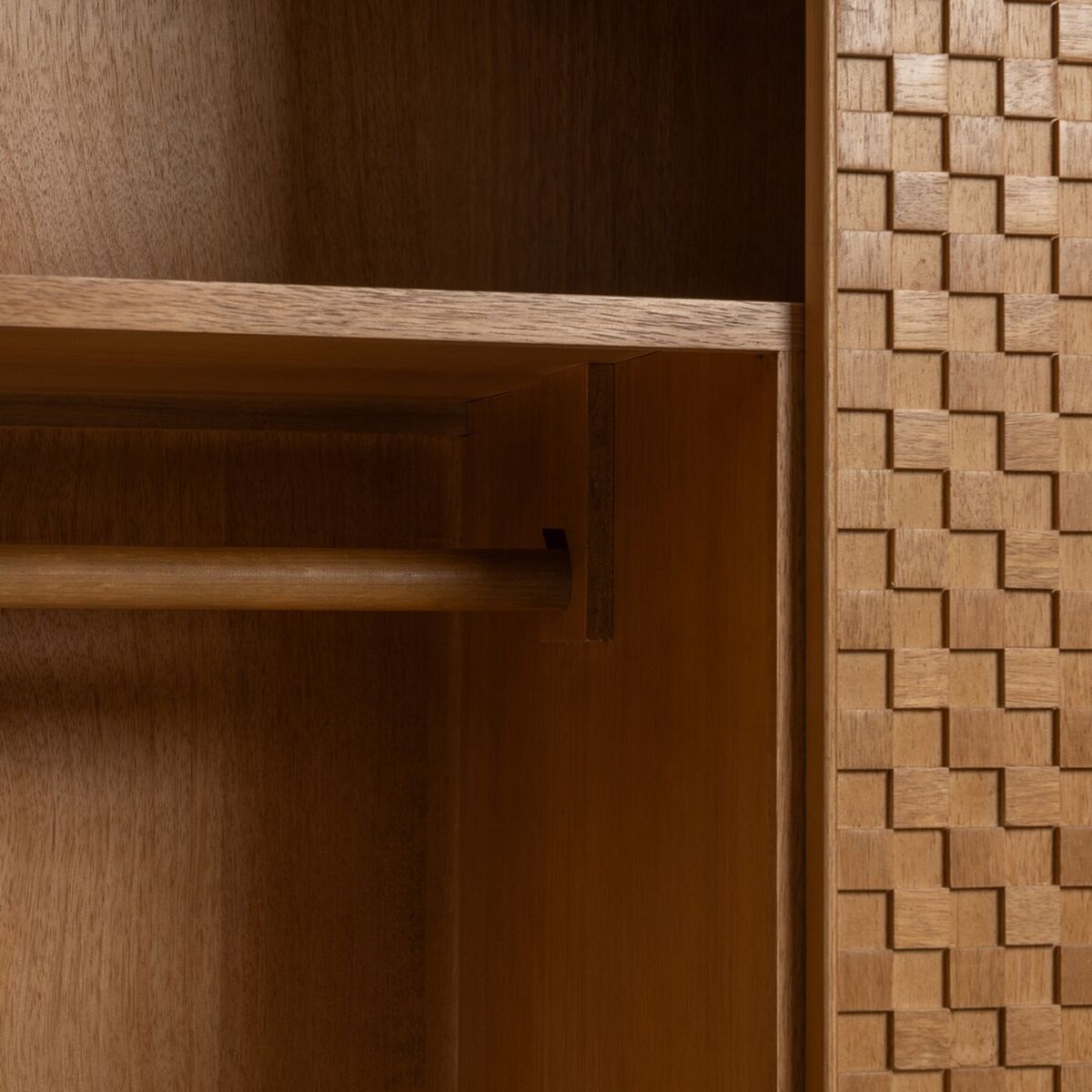 Skänk MARIGNI Svart Naturell Järn Trä MDF 98,5 x 55 x 199,5 cm - 7