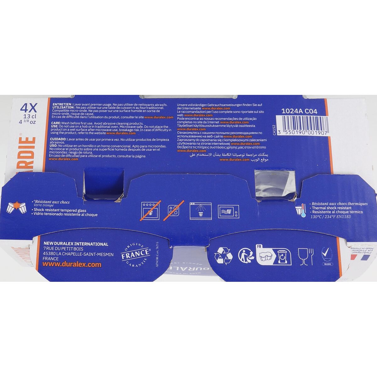 Glasset Duralex 1024AC04 Glas 130 ml (4 antal) - 4