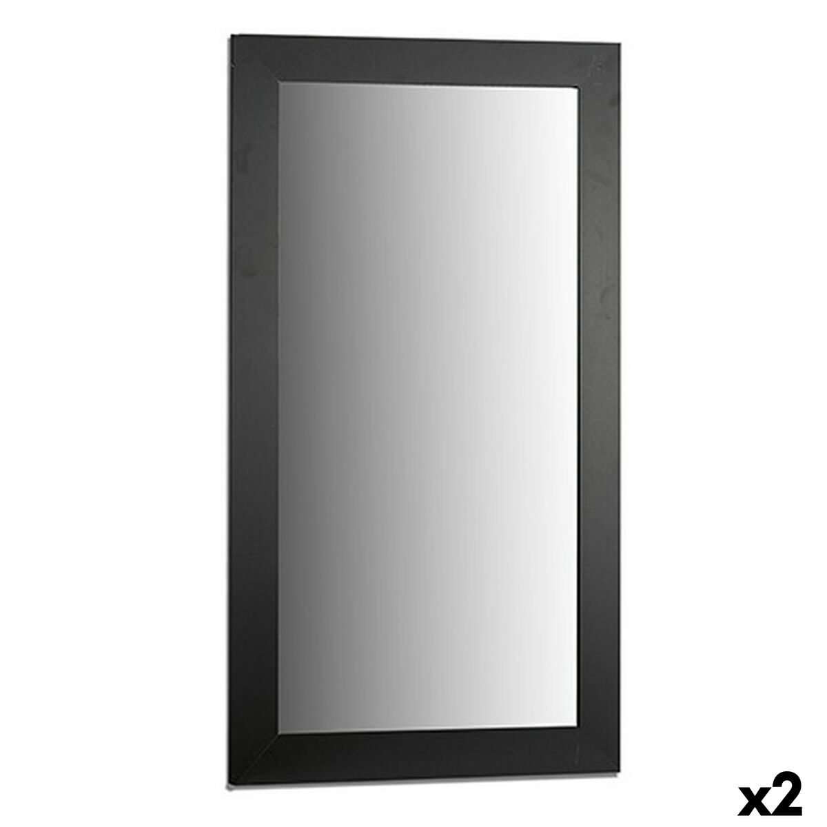 Väggspegel Svart Trä Glas 64,5 x 84,5 x 1,5 cm (2 antal)