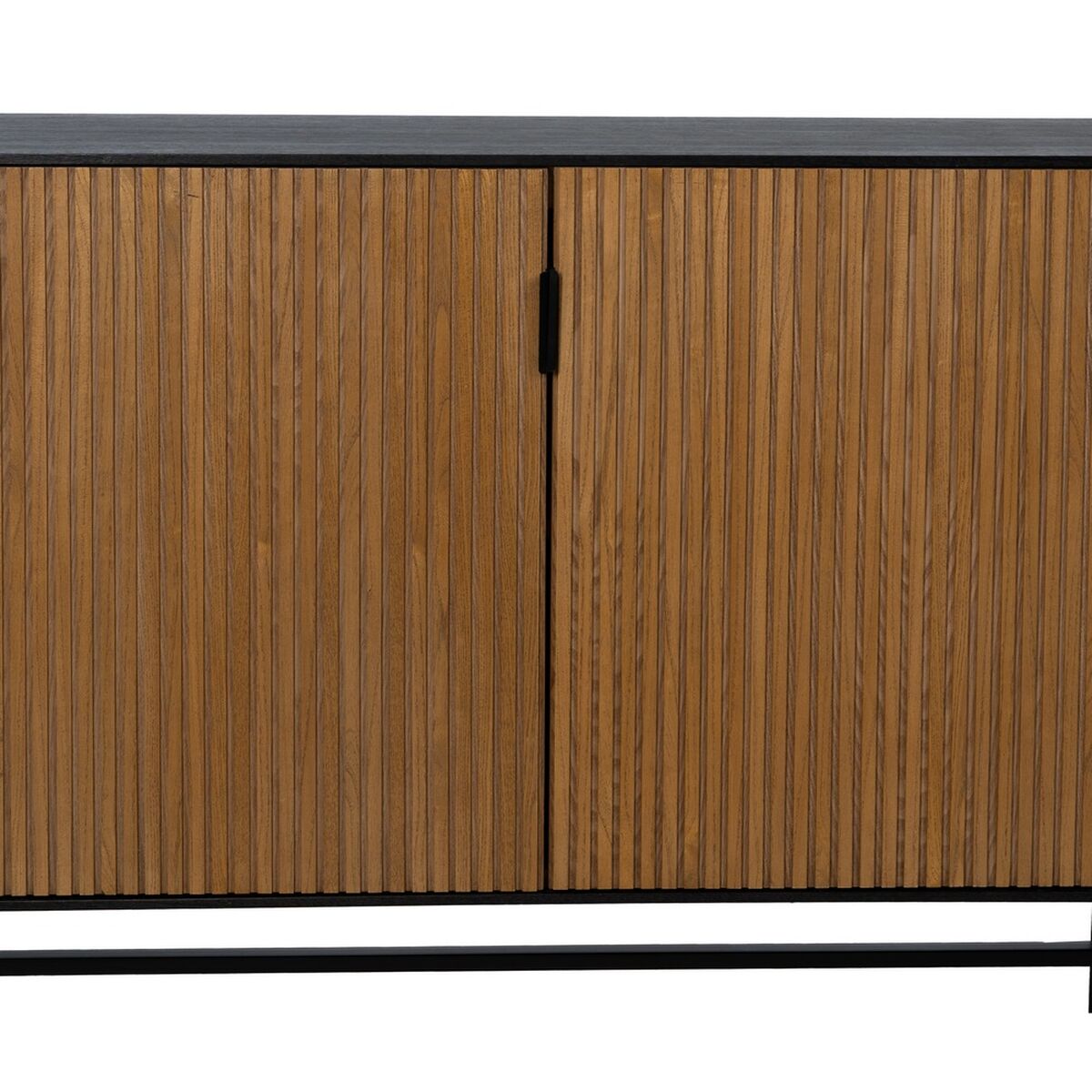 Skänk ORLEANS Svart Naturell Järn Trä MDF 204 x 40 x 81,5 cm - 5