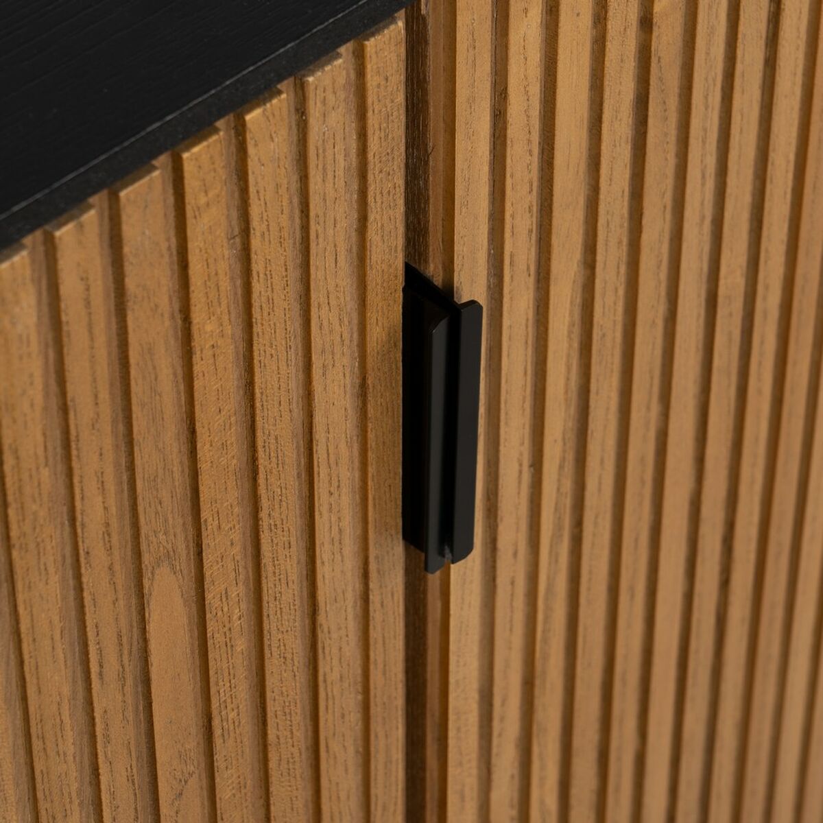 Skänk ORLEANS Svart Naturell Järn Trä MDF 204 x 40 x 81,5 cm - 7