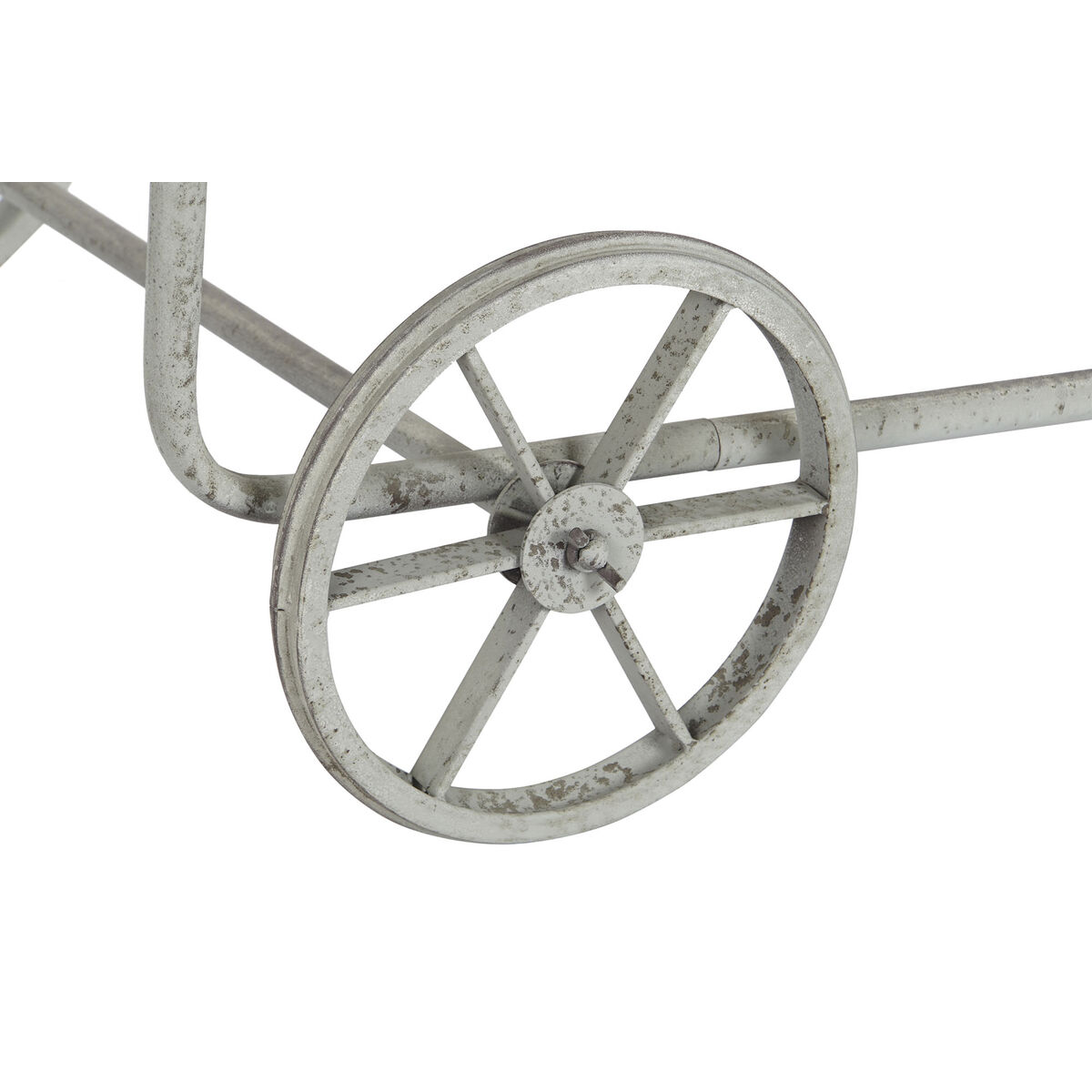 Sidobord DKD Home Decor Grå Naturell Metall Gran Granträ 110 x 67 x 46 cm - 2