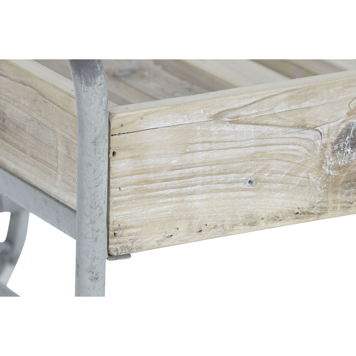 Sidobord DKD Home Decor Grå Naturell Metall Gran Granträ 110 x 67 x 46 cm - 3