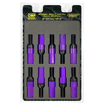 Skruvsats OMP OMPS09971211 28 mm Purpur M12 x 1,25
