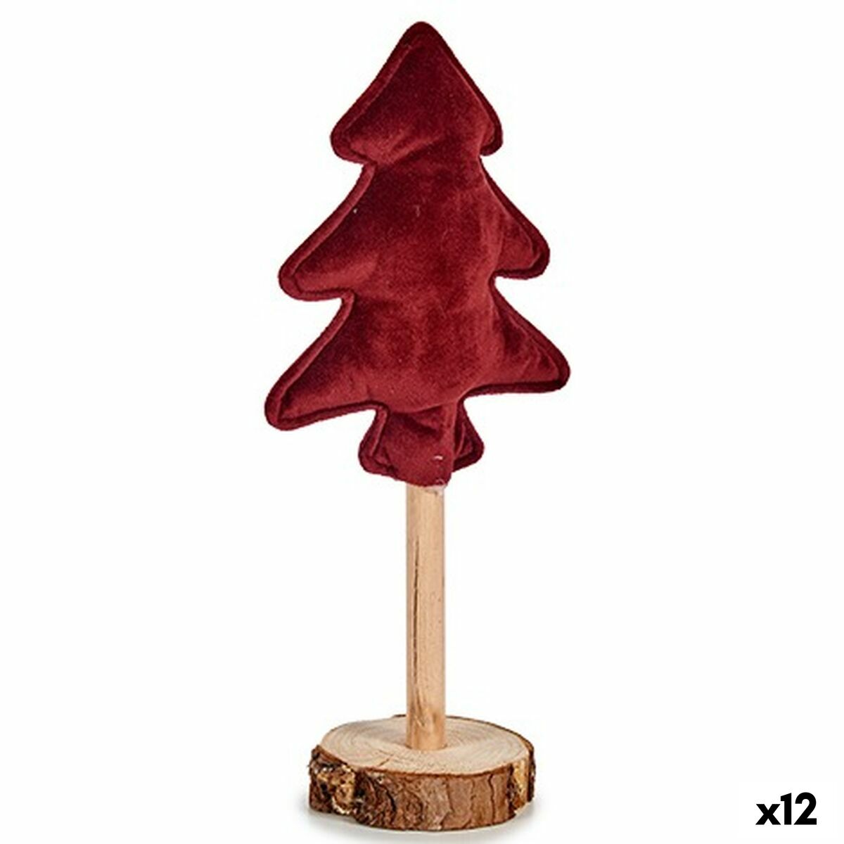 Julgran Krist+ Rödbrun Polyester Trä 9,5 x 32 x 13 cm (12 antal)