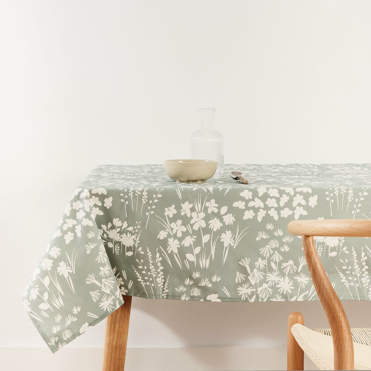 Bordsduk Belum 0120-360 Grön 100 x 155 cm Virágok