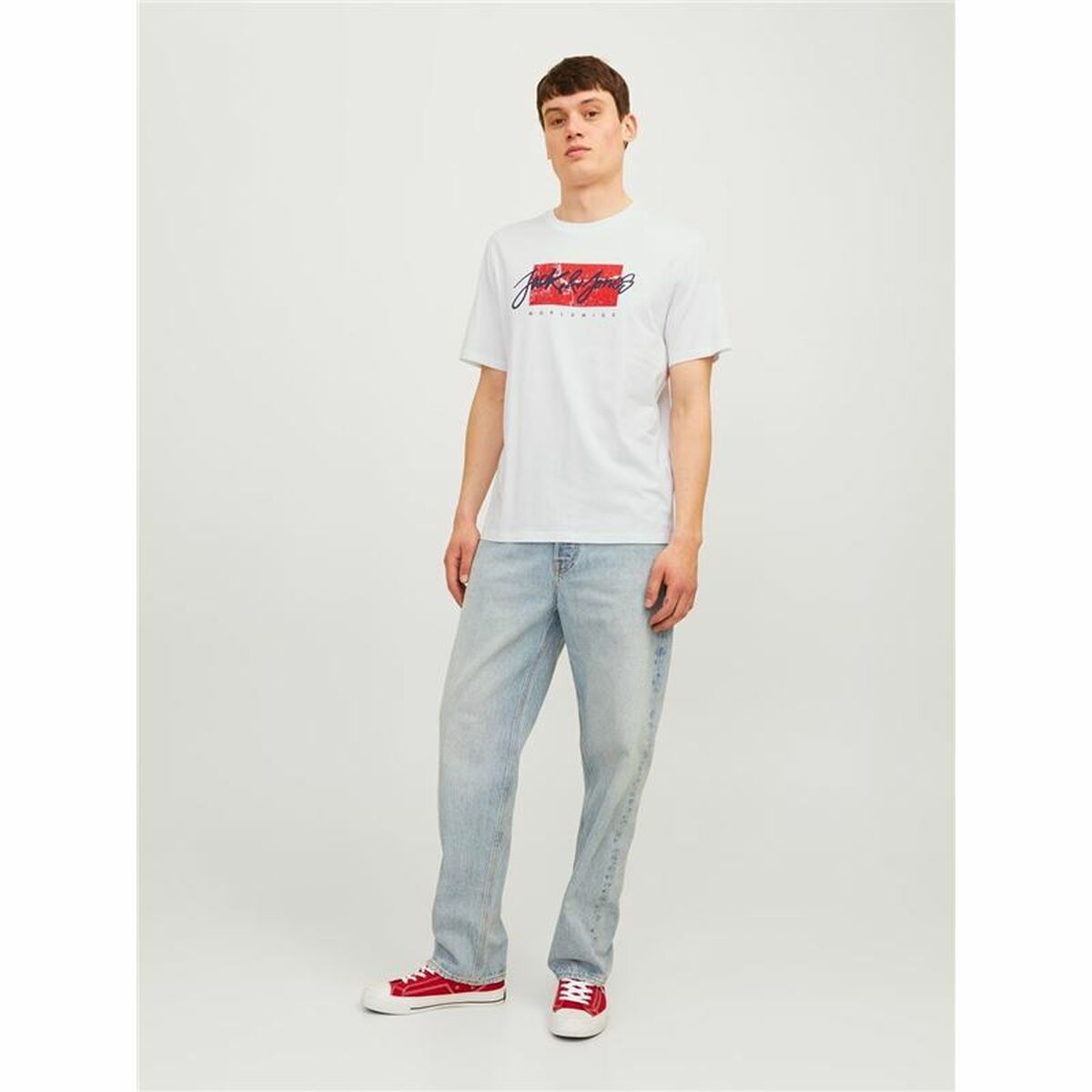 T-shirt med kortärm Herr Jack & Jones tiley Vit - 2
