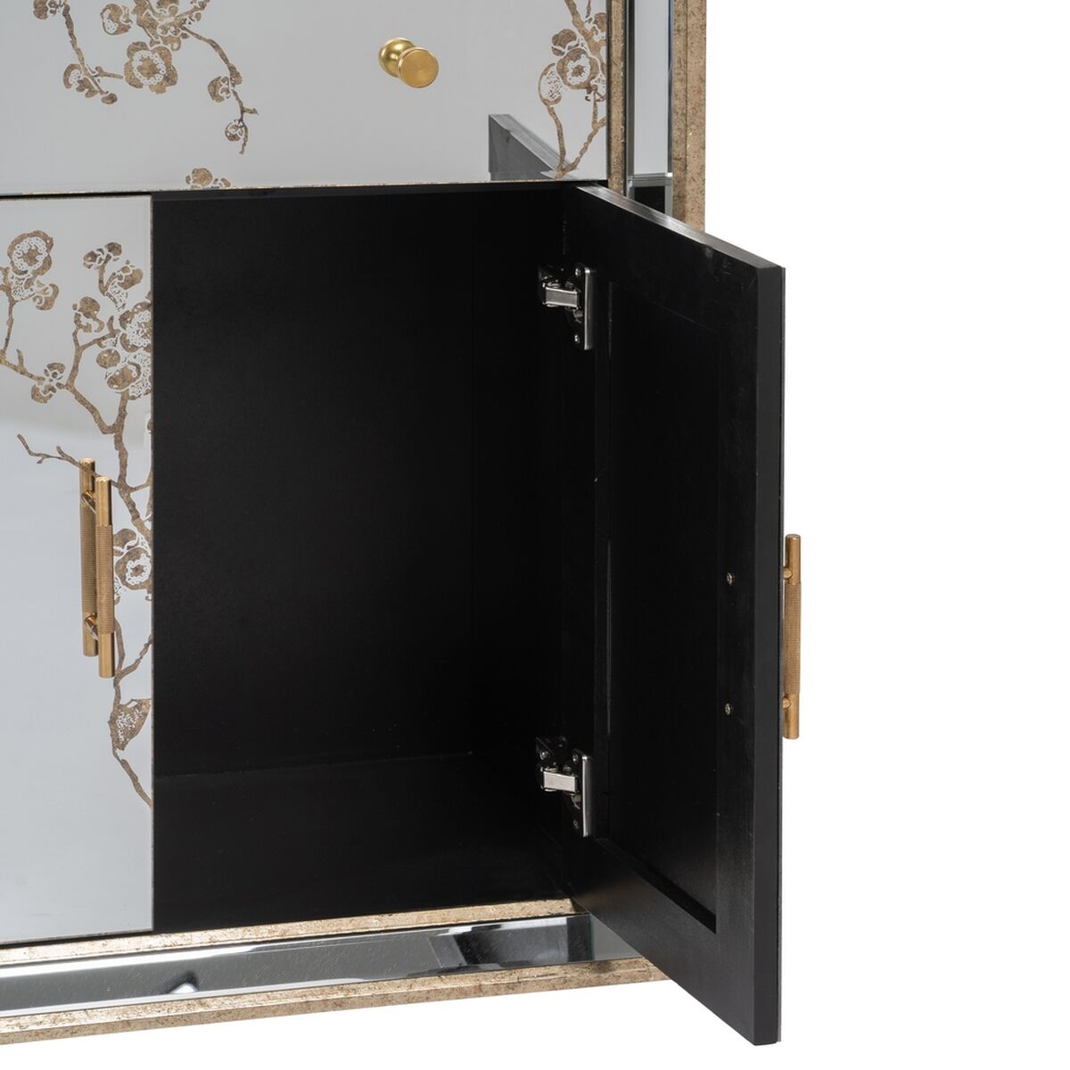 Skänk CHLOE Gyllene Speglar Glas Trä MDF 80 x 40 x 108 cm - 6