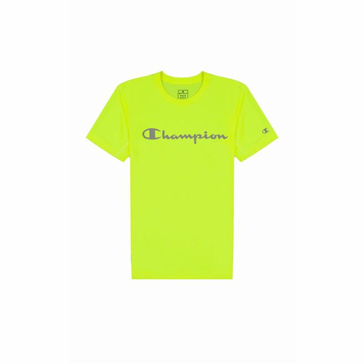 T-shirt med kortärm Herr Champion Crewneck Limegrön