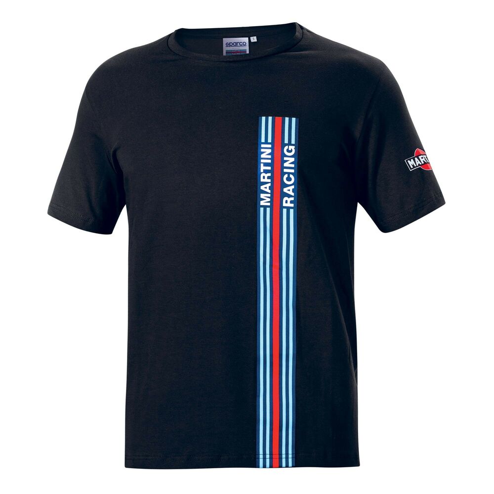 T-shirt med kortärm Herr Sparco Martini Racing Svart (Storlek M)
