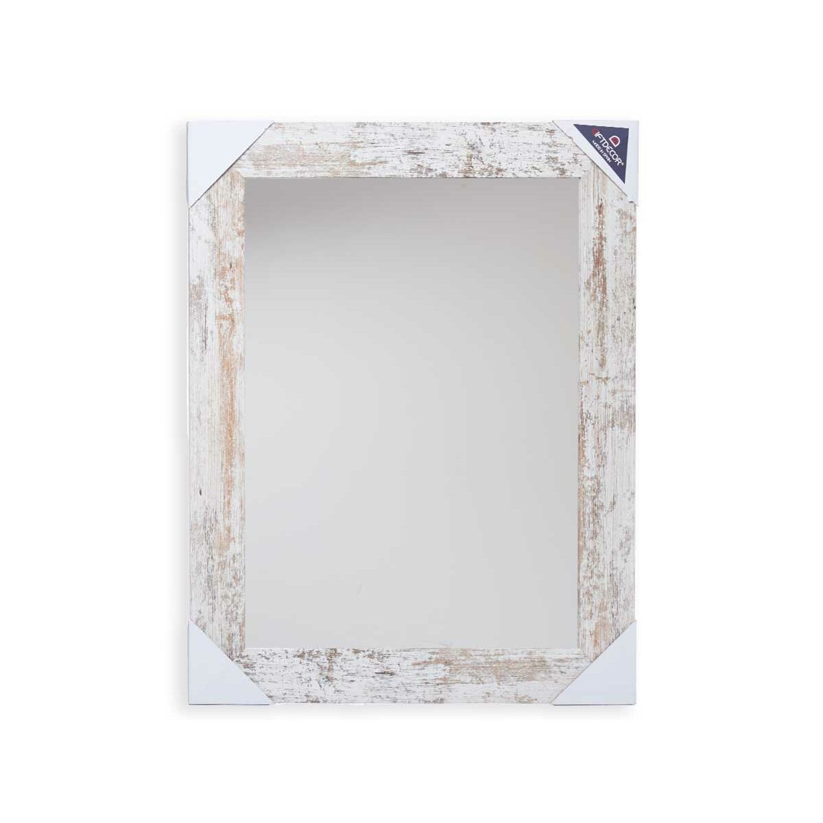 Väggspegel Harry Vit Trä Glas 64,5 x 84,5 x 1,5 cm (2 antal) - 3