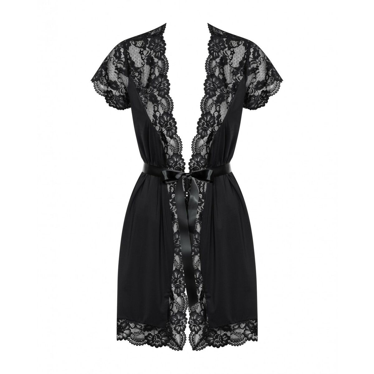 810-Pei-1 morgonrock Obsessive PEIGNOIR Svart XXL/XXXL - 4