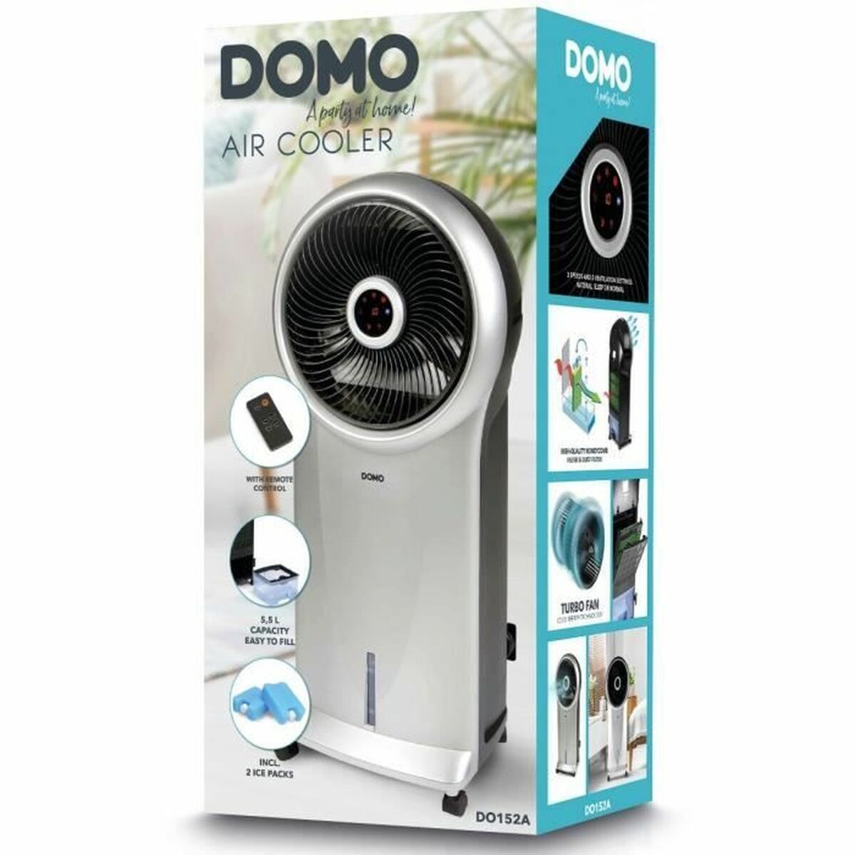 Stående Fläkt DOMO DO152A Vit 110 W - 6