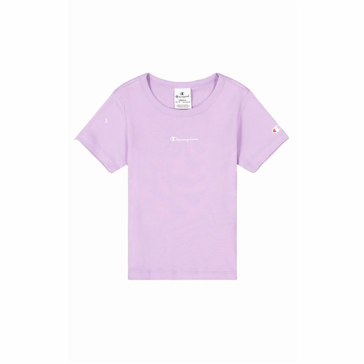 Barn T-shirt med kortärm Champion Crewneck Lavendel