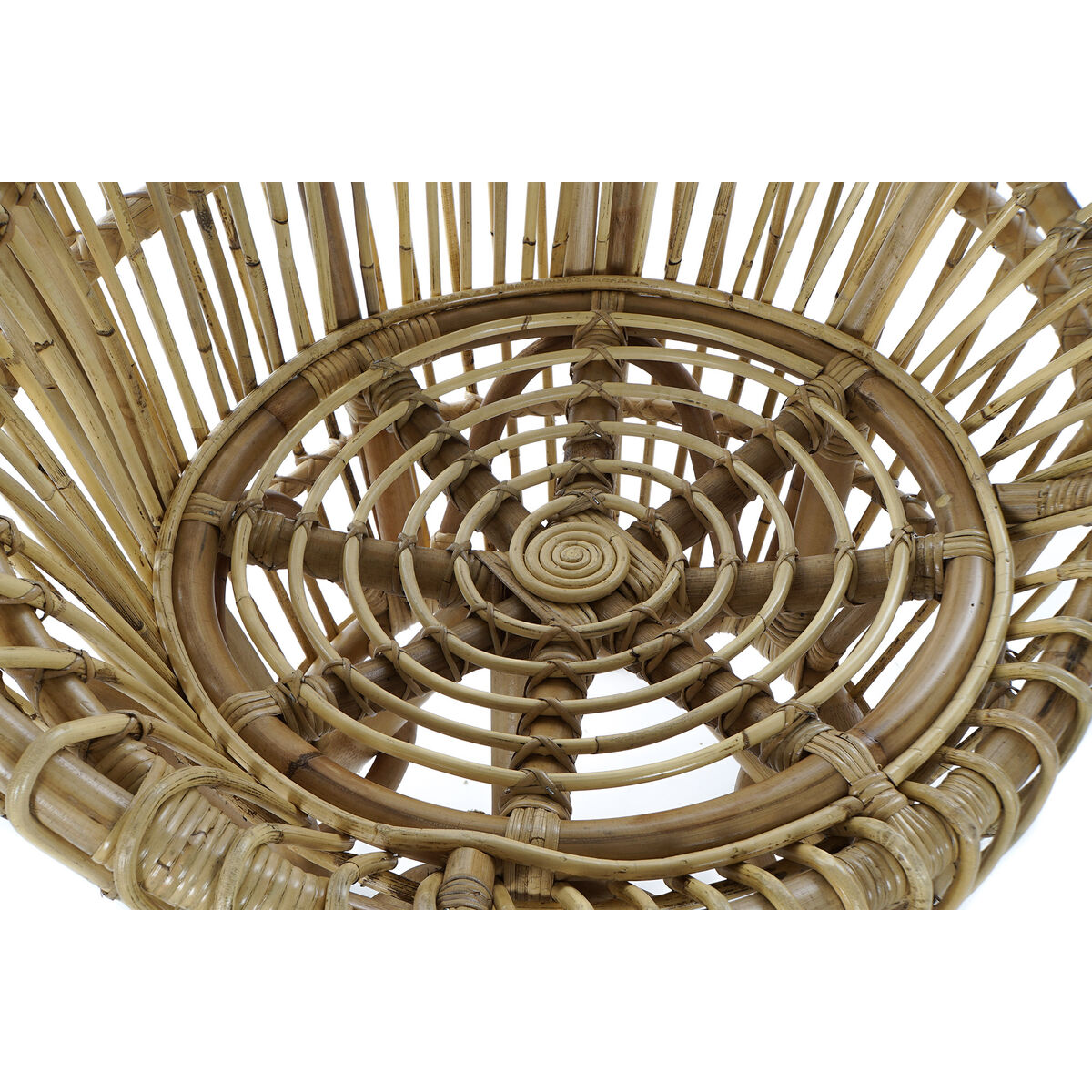 Fåtölj DKD Home Decor 8424001750092 Naturell Bomull Vit Rattan (74 x 67 x 85 cm) - 8