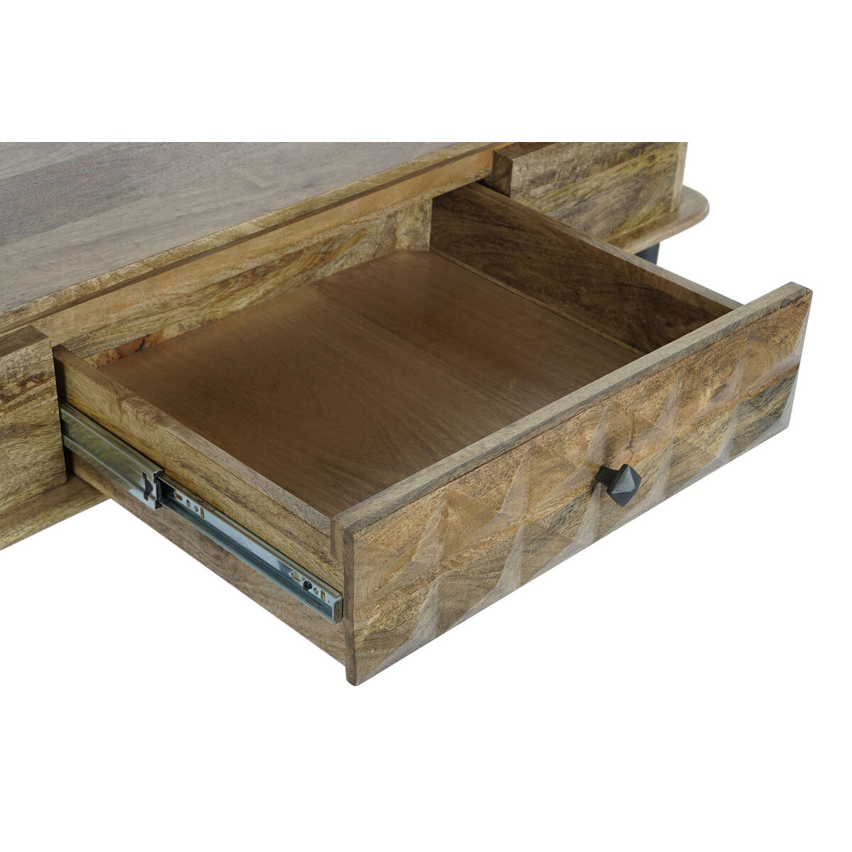 Soffbord DKD Home Decor 116 x 60 x 46 cm Metall Aluminium Mangoträ - 8