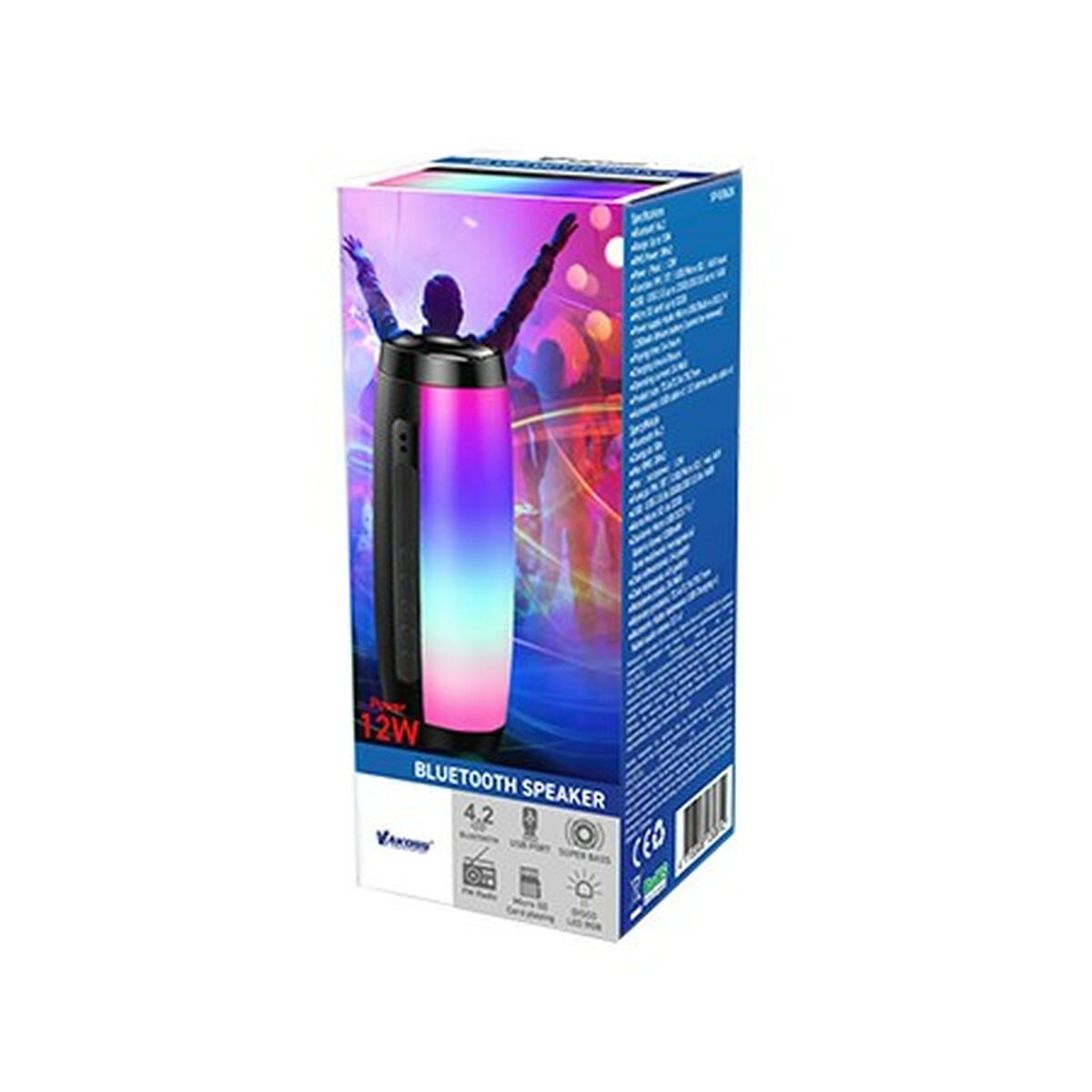 Bärbar Bluetooth Högtalare Vakoss SP-B2862K Svart 6 W - 4