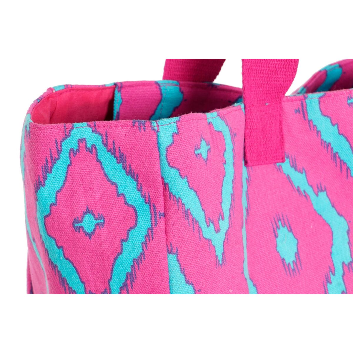 Strandväska DKD Home Decor Blå Grön Orange Fuchsia 55 x 14 x 35 cm (3 antal) - 2