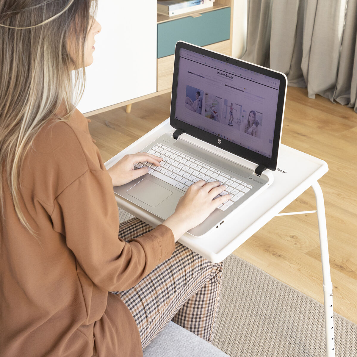 Fällbart sidobord med flera lägen Foldy Table InnovaGoods - 9