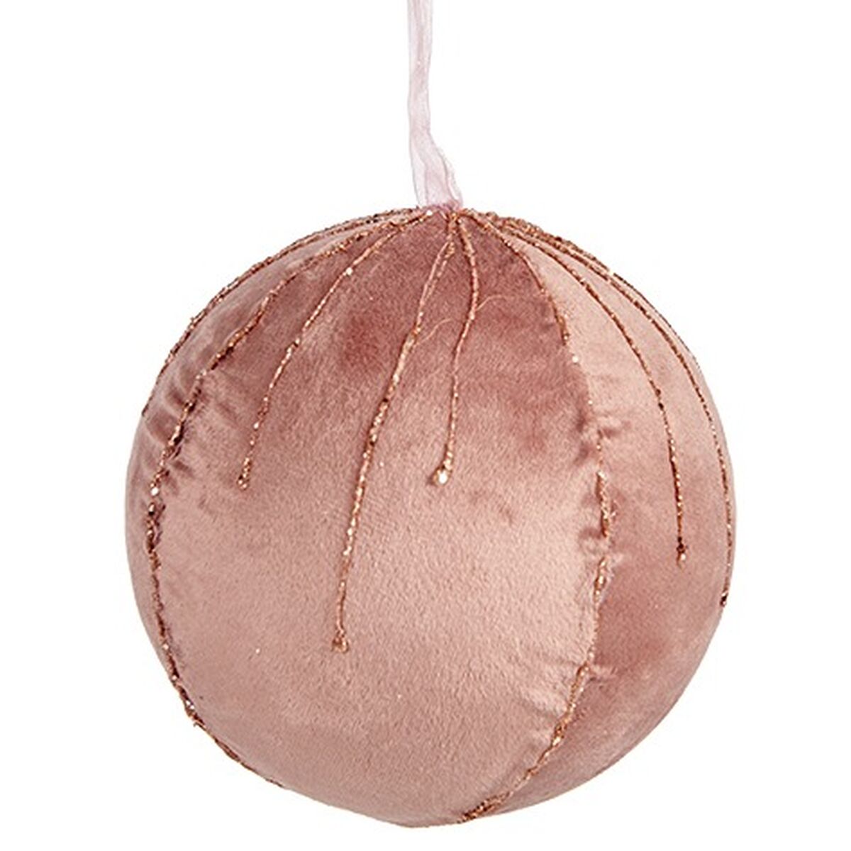 Uppsättning av julkulor Krist+ Rosa Polyester (4 antal) - 6