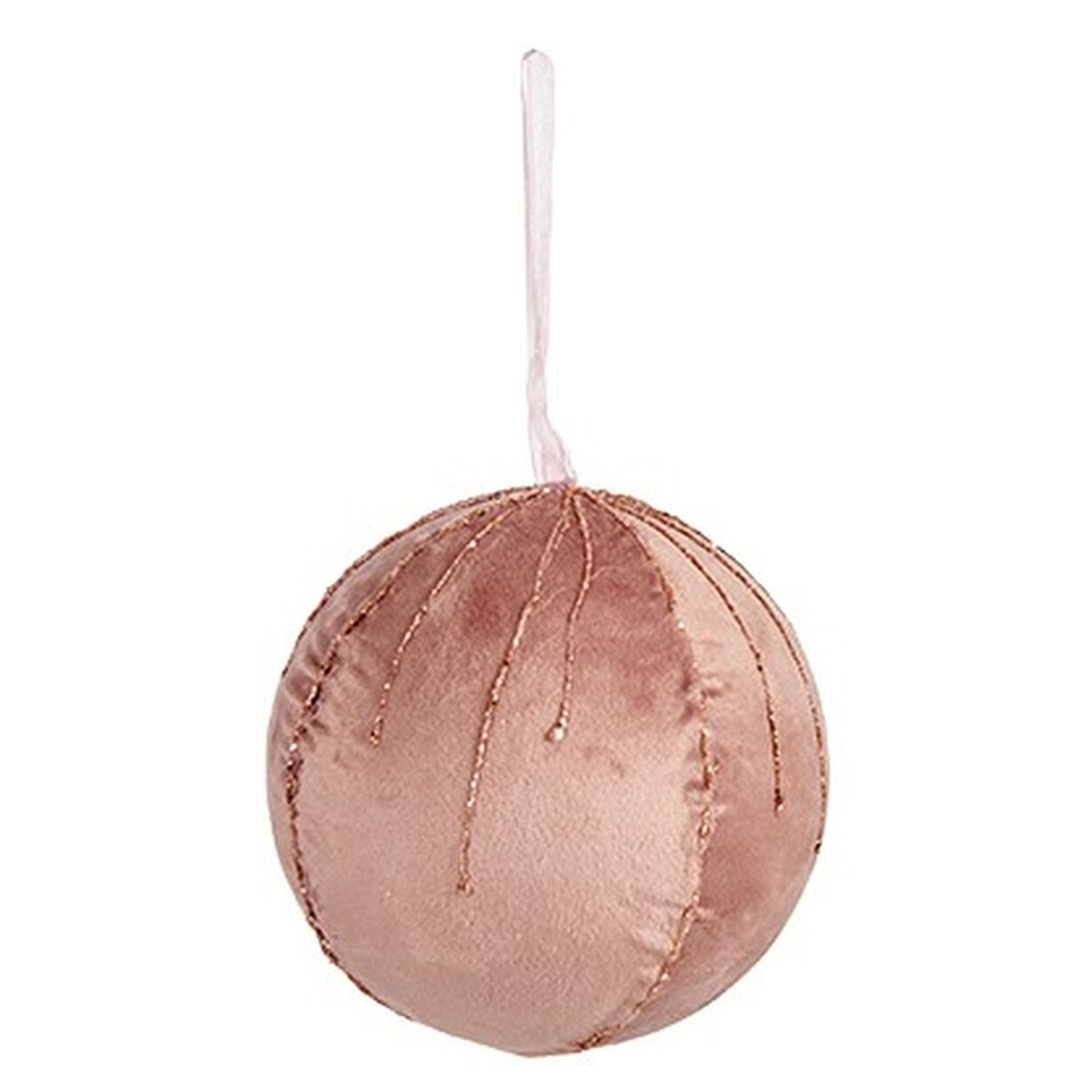 Uppsättning av julkulor Krist+ Rosa Polyester (4 antal) - 5