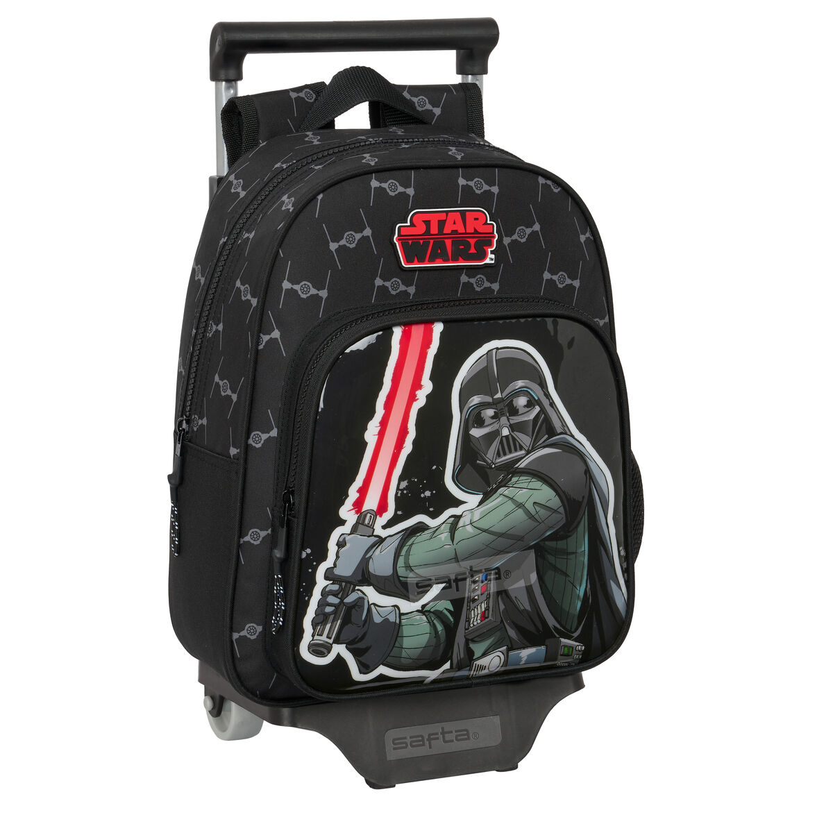 Skolväska med hjul Star Wars The fighter Svart 27 x 33 x 10 cm
