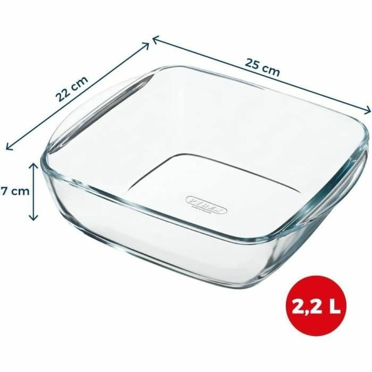 Ugnsform Pyrex Transparent Borosilikatglas Fyrkantig - 3